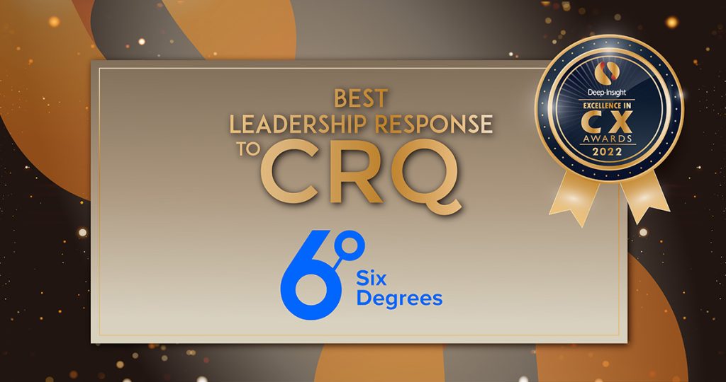 Six Degrees has won best leadership response to CRQ