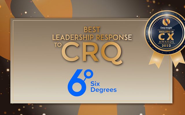 Six Degrees has won best leadership response to CRQ