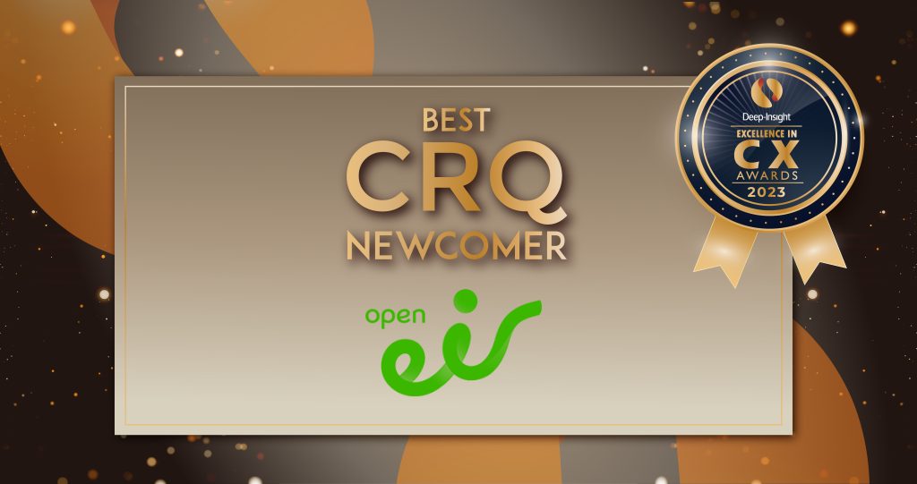 open eir wins Best CRQ Newcomer 2023 award