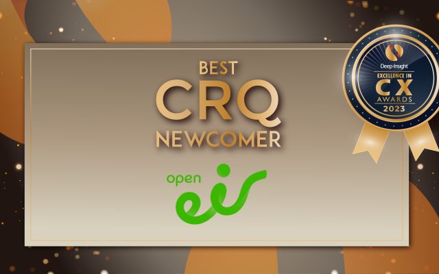 open eir wins Best CRQ Newcomer 2023 award